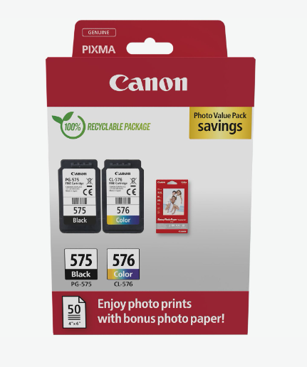CANON CARTUCCIA PG575/CL576 + 50 foglio foto